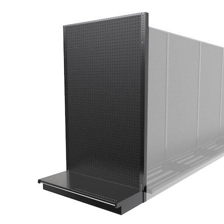 Lozier Gondola Shelving End Cap Black 48W 84H 19D P489S-EC